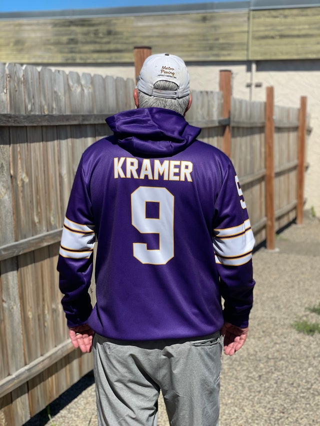 Tommy Kramer on X: We only wore this light purple jersey version